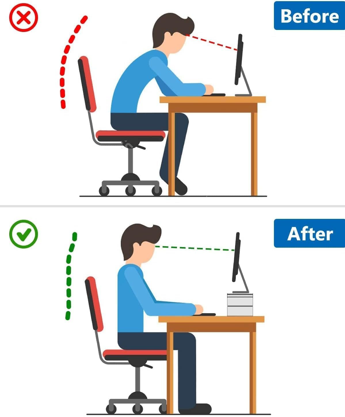 Clear Acrylic Monitor Stand Riser 2 Tier 5.12 Inches High Clear Computer Desk Organizer Shelf  Laptop