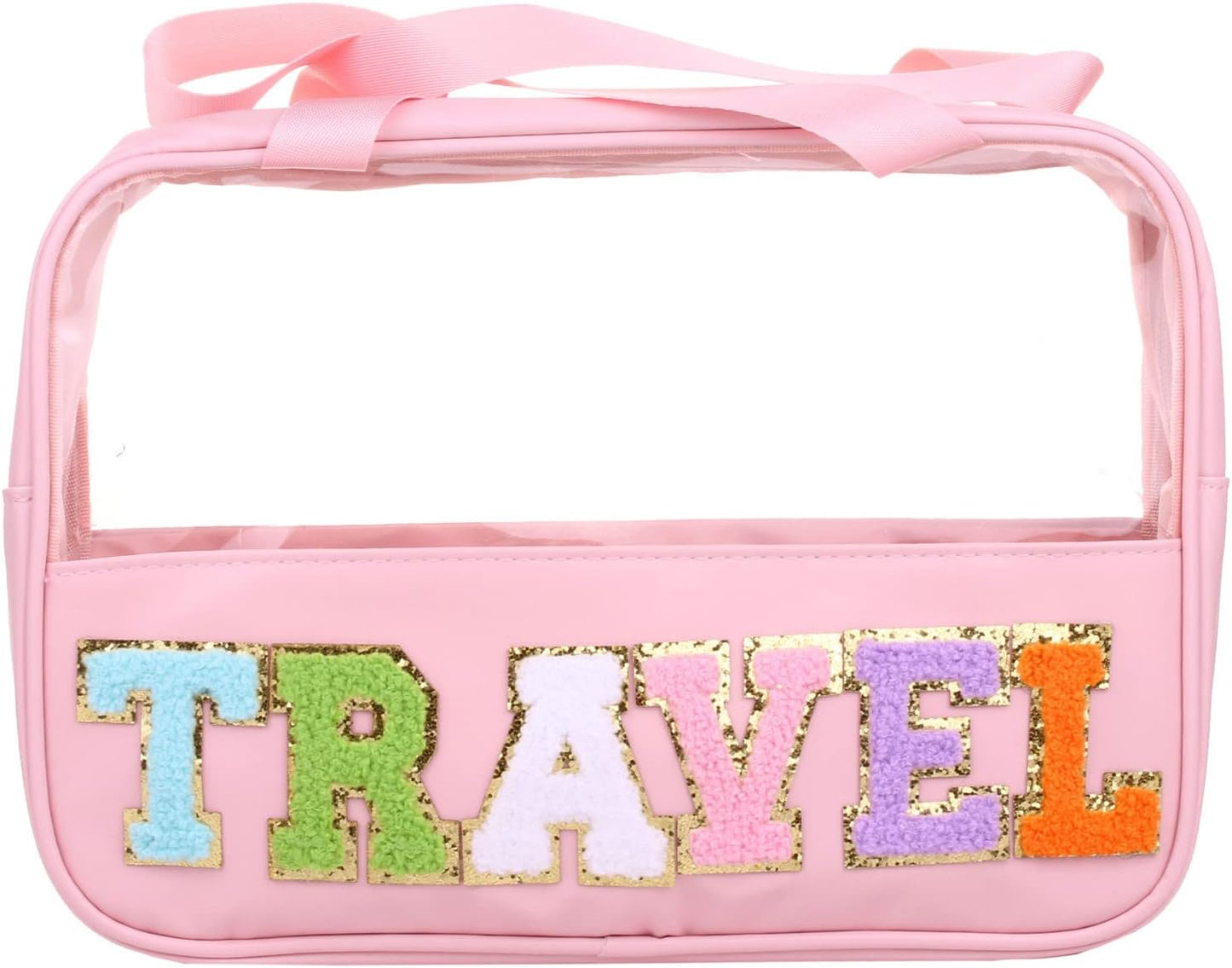 Letter Patch Travel Makeup Bag 