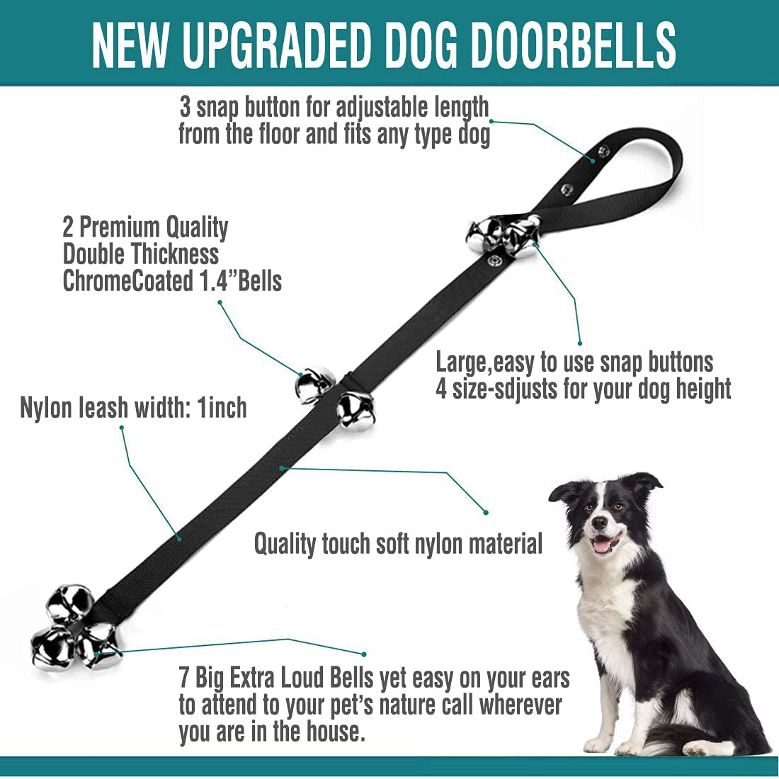 Dog Doorbells Premium Quality Training Potty  Bells 