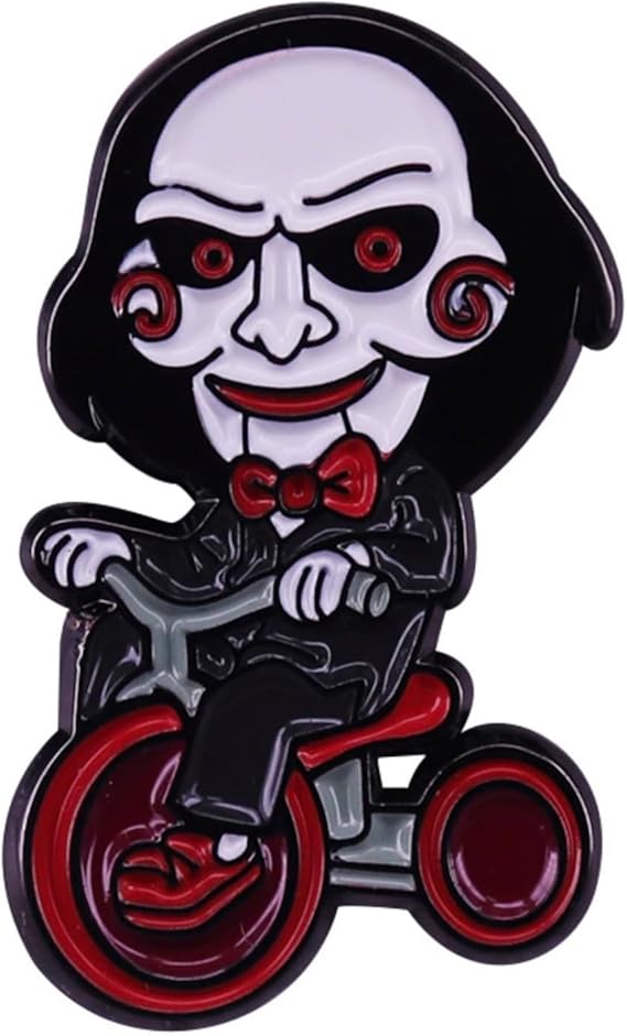 Jigsaw Saw Horror Pin Brooch