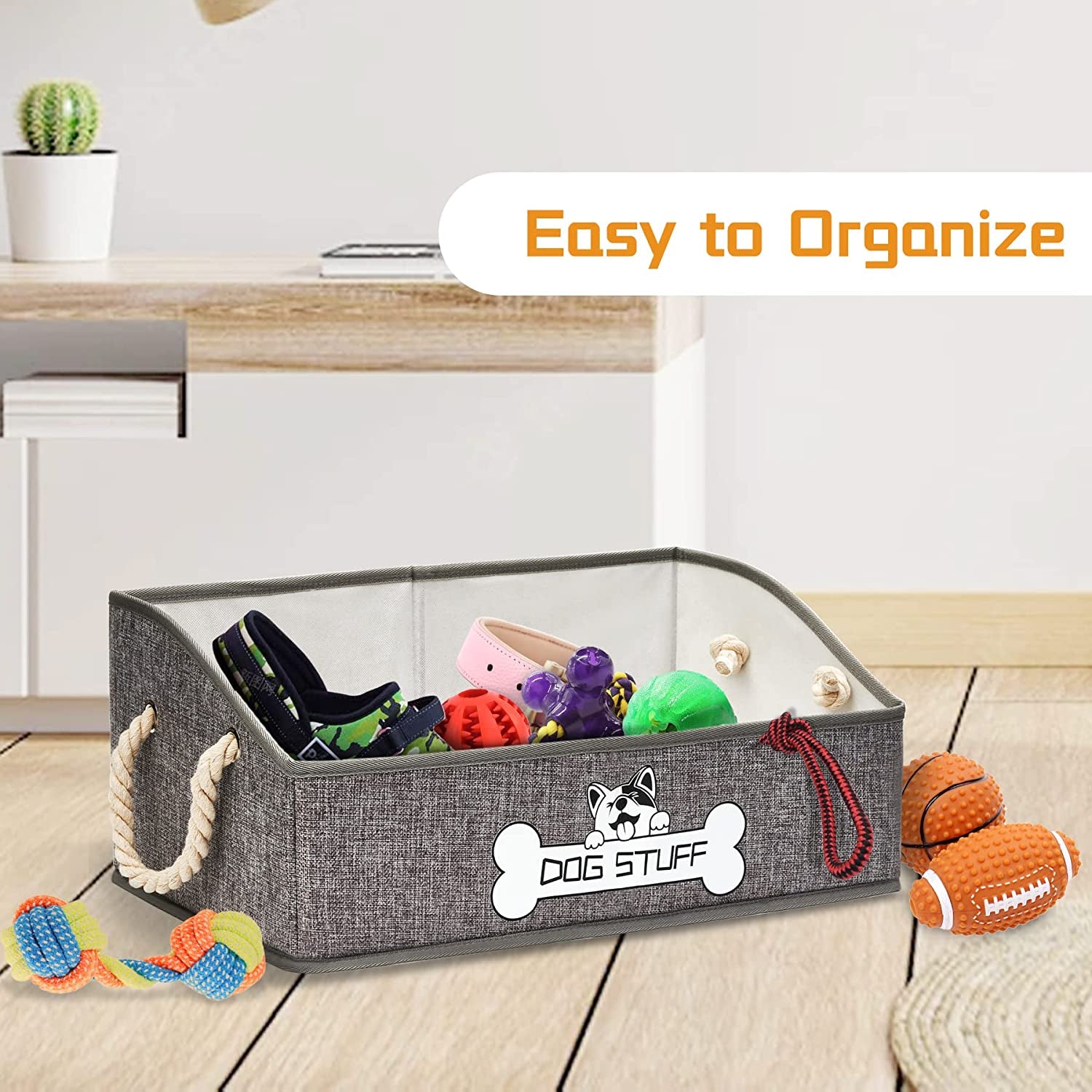 Collapsible Fabric Dog Toy Box 