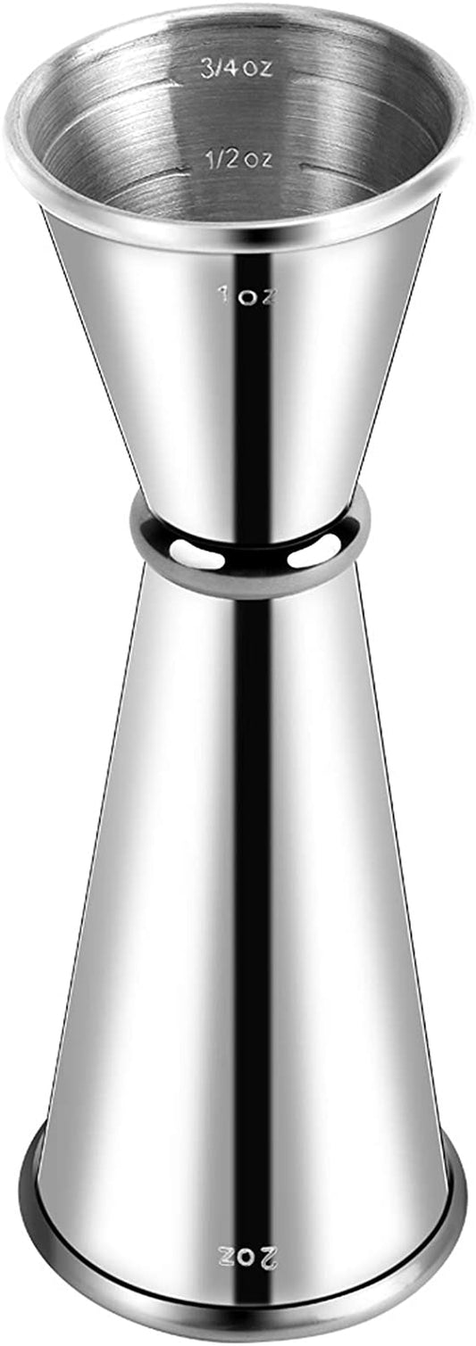 Jigger for Bartending, Double Cocktail Jigger Japanese Premium 304 Stainless Steel Jigger 2 OZ 1 OZ with Measurements Inside