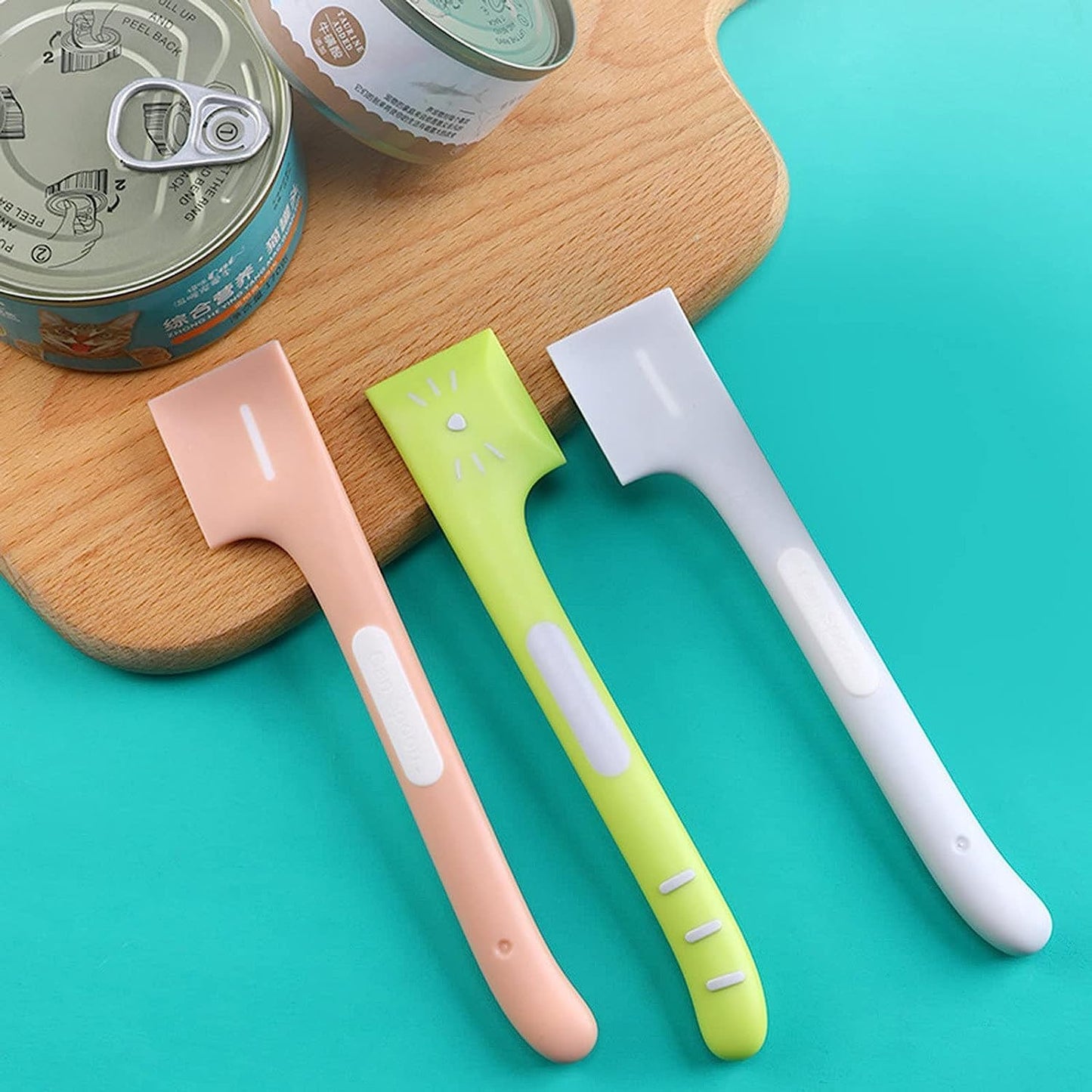 Green Pet Supplies Pet Canned Spoon Long Handle Multifunctional Pet Tableware Cat Food Spatula Pet Wet Food Mixing Spoon Pet Supplies Cat Jar Opener