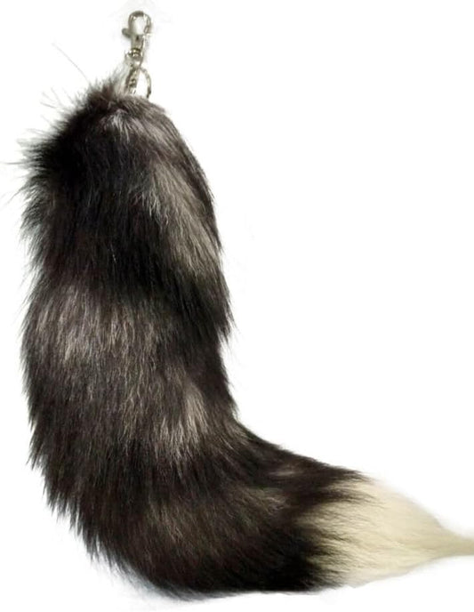 Fluffy Real Fox Fur Tail Keychain Tassel Bag Cosplay Handbag Accessory 