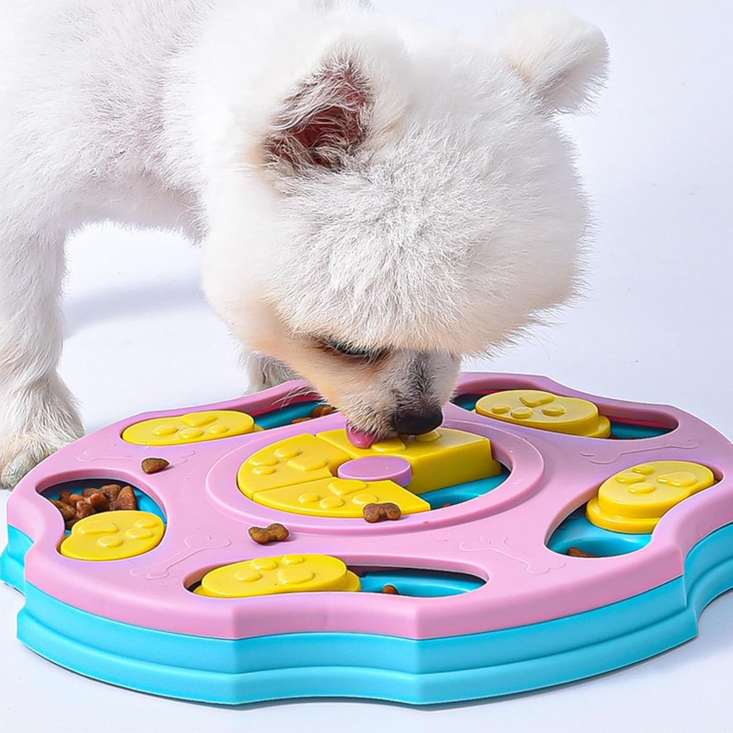 Dog Plate Pet Toy Dog Educational Plate Toy Feeder Leakage Food Feeder