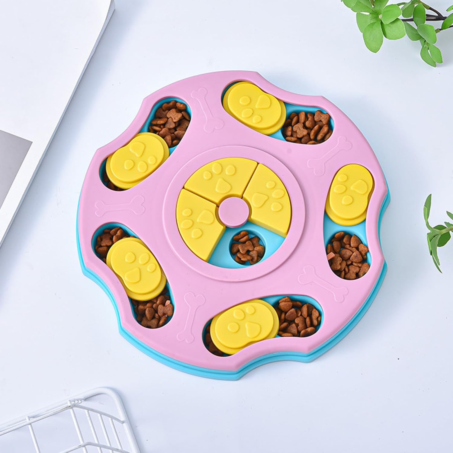 Dog Plate Pet Toy Dog Educational Plate Toy Feeder Leakage Food Feeder