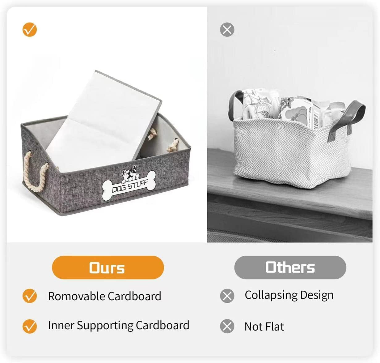 Collapsible Fabric Dog Toy Box 