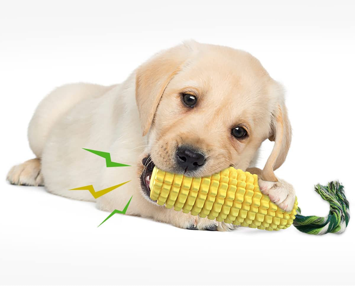 Dog Chew Toys for Aggressive Chewers, Indestructible Durable Squeaky Interactive Dog Toys, Puppy Teeth Chew Corn Stick Toy