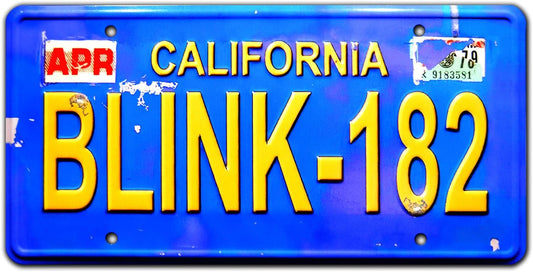 Blink 182 | Metal Stamped License Plate