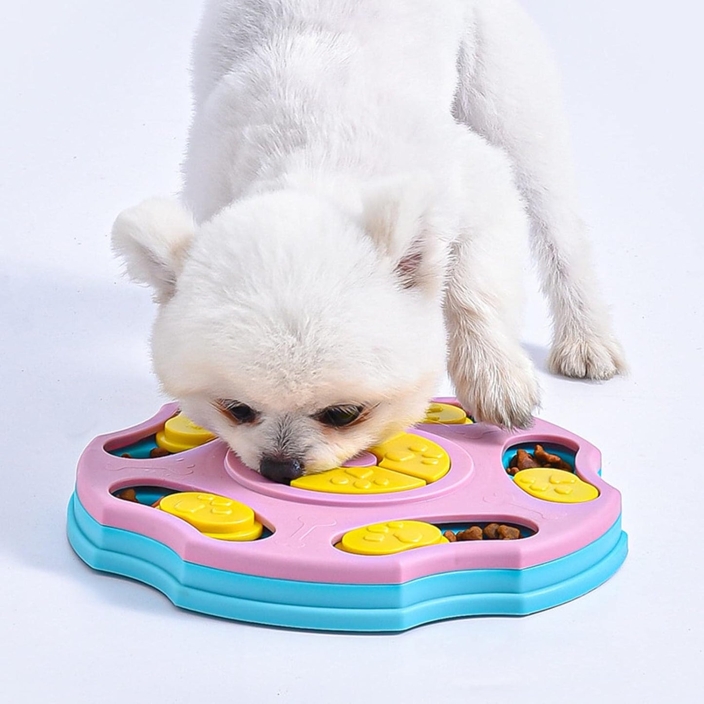 Dog Plate Pet Toy Dog Educational Plate Toy Feeder Leakage Food Feeder