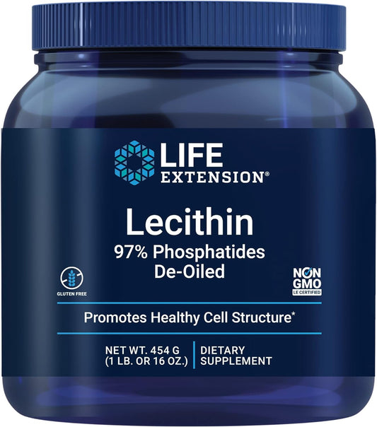 Lecithin, Promotes Healthy Cell Structure and Function in the Brain, Gluten Free, Non-Gmo, Vegetarian, 454 Grams