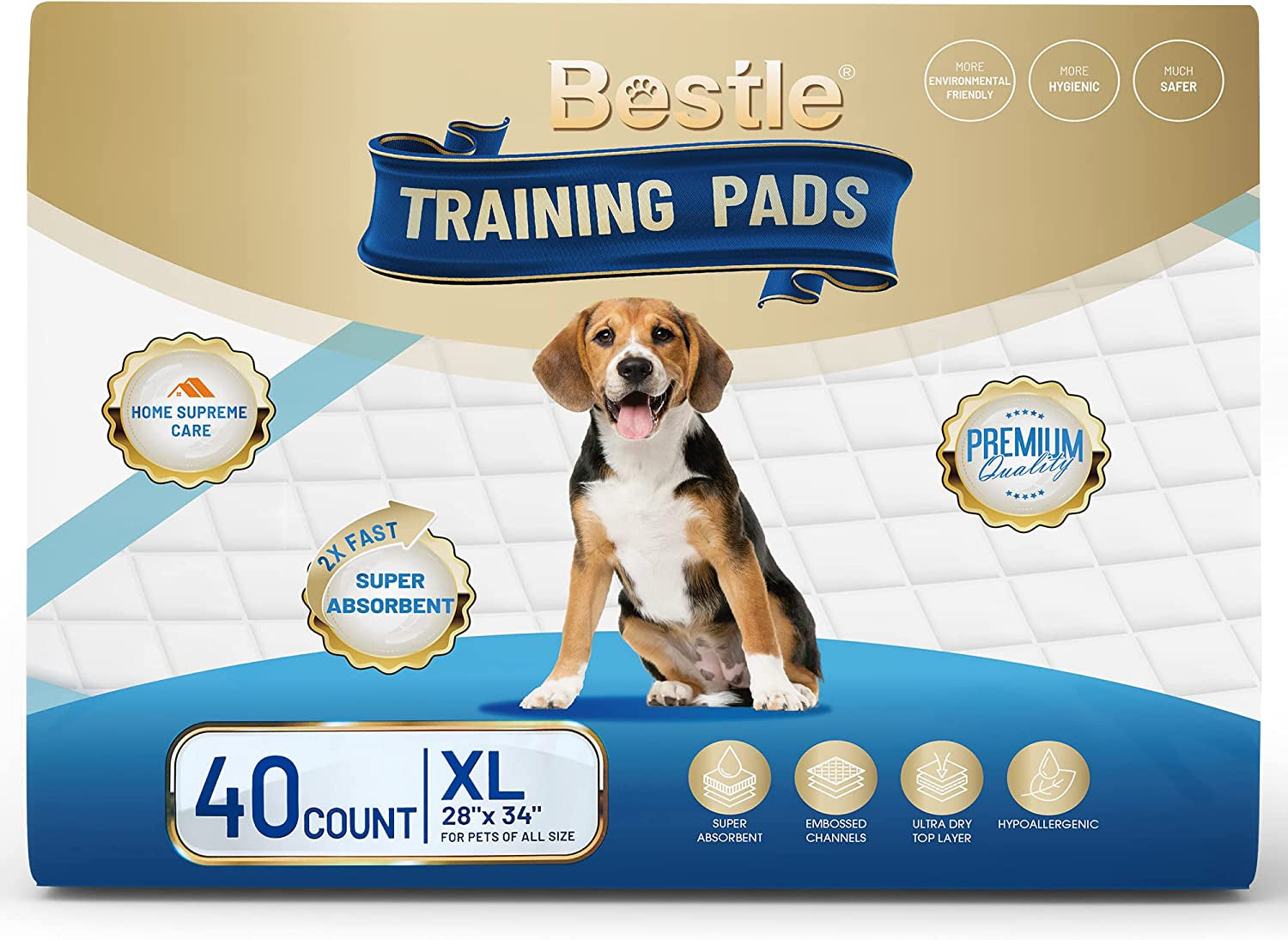 Extra Large Pet Training and Puppy Pads Pee Pads -40 Count 