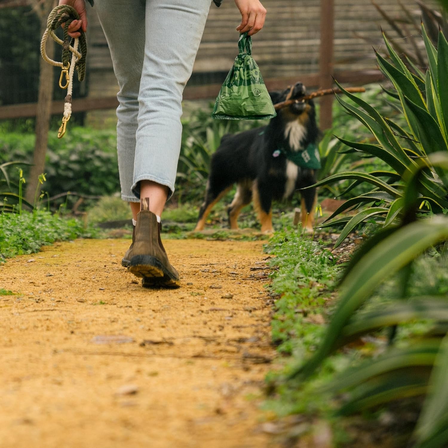 Dog Poop Bags with Handles, Extra Wide, Easy Tie 120 Bags