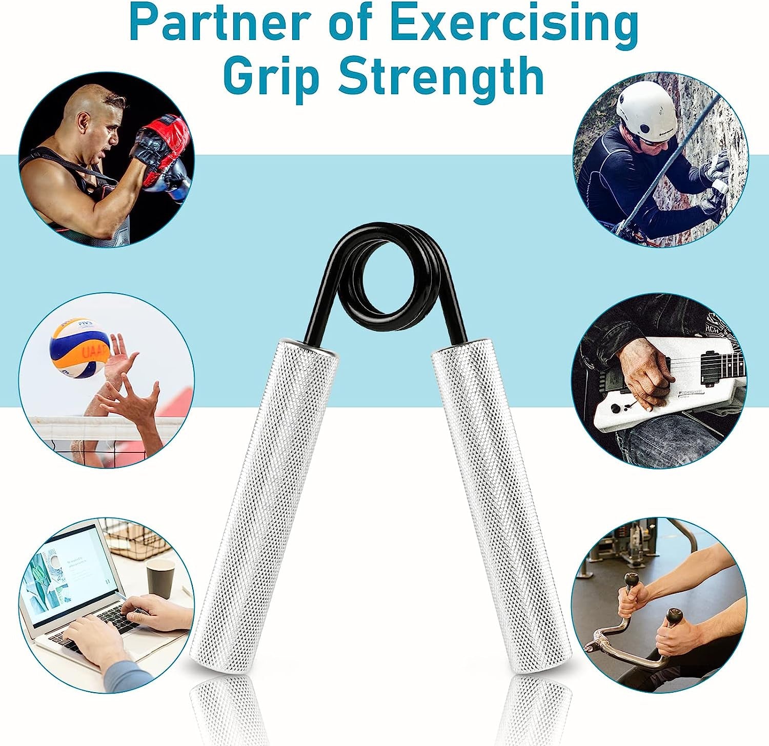 Grip Strength Trainer 50-200LB Set Hand Grip Strengthener 4 Pack Strength Forearm Training Equipment for Hand Exercisers Metal Non-Slip Wrist Workout Trainer for Men Women Training Recovery