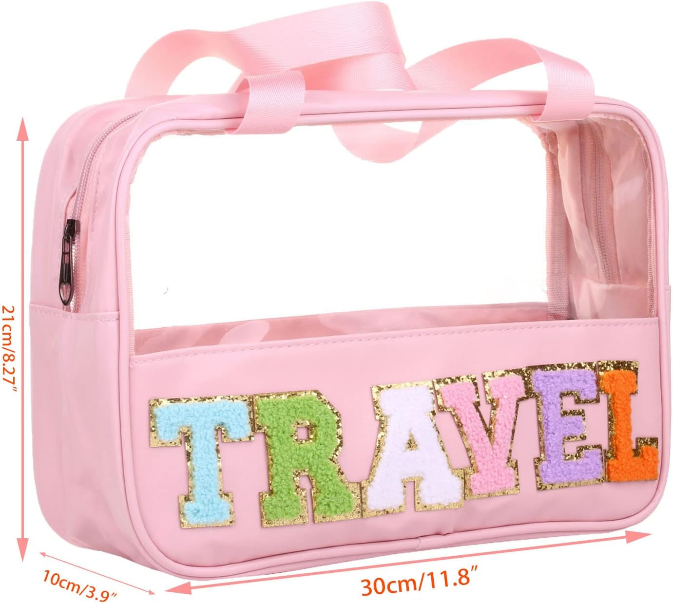 Letter Patch Travel Makeup Bag 