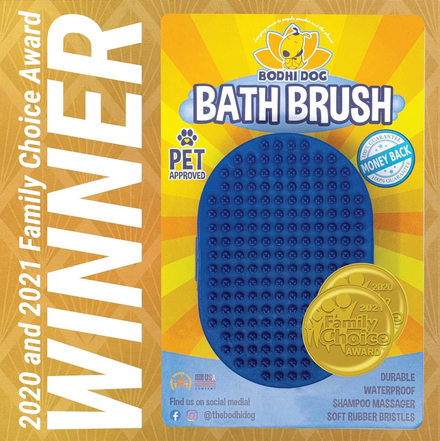 New Grooming Pet Shampoo Brush