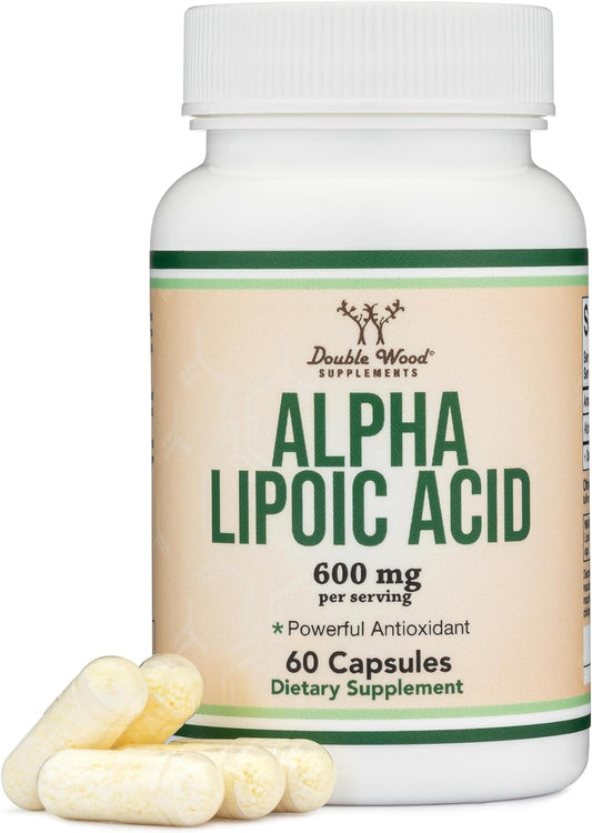 Alpha Lipoic Acid 600Mg per Serving, 60 Capsules by Double Wood