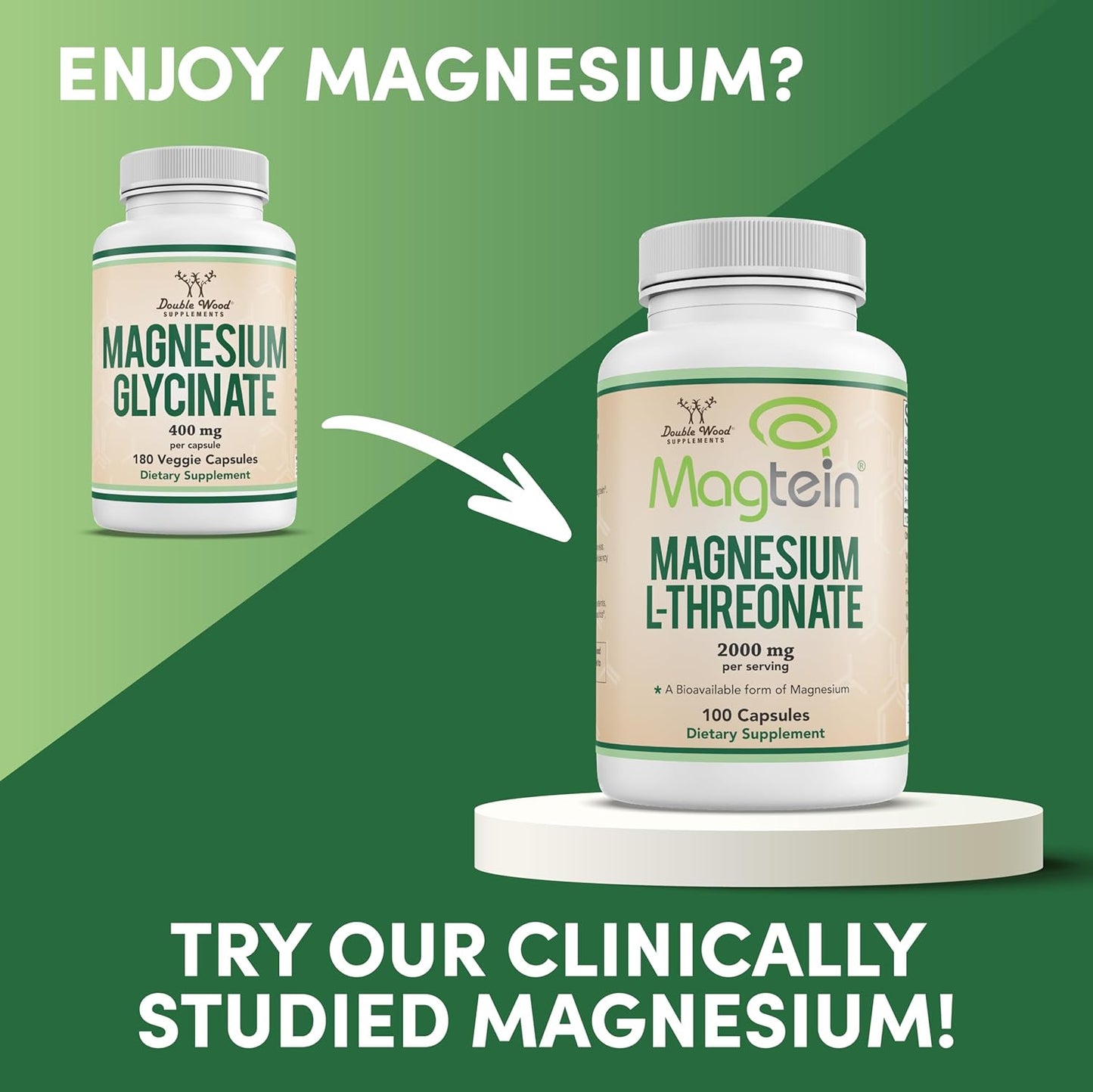 Magnesium Glycinate 400Mg, 180 Capsules (Vegan Safe, Third Party Tested, Gluten Free, Non-Gmo) High Absorption Magnesium by