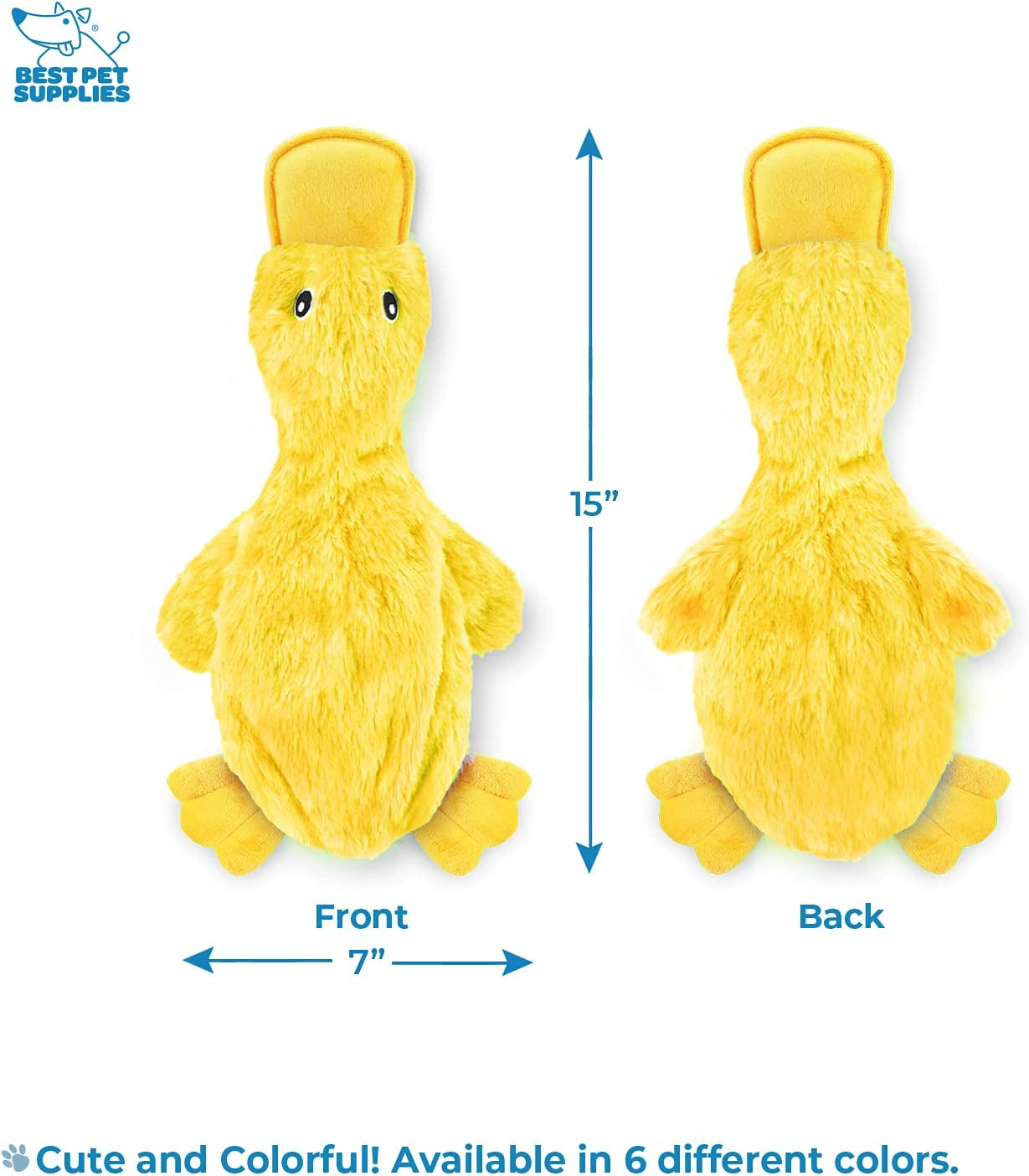 Crinkle Duck Dog Toy for Small, Medium, and Large Breeds