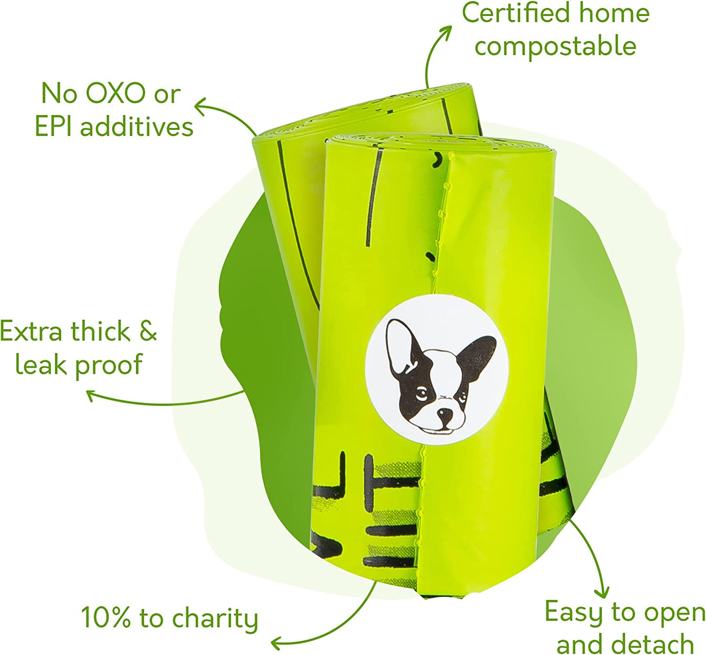 100% Certified Home Compostable Dog Poop Bags 240 Bags