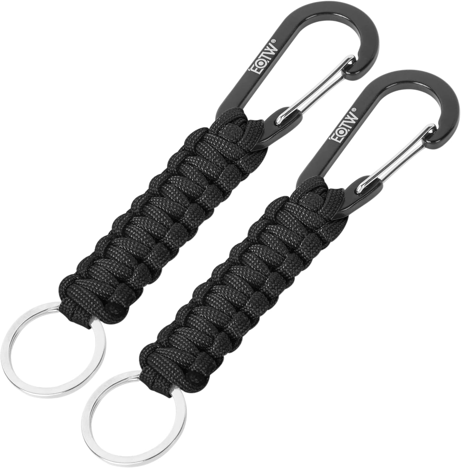 Carabiner Keychain,Small Carabiner Clip with Paracord Keychain Aluminum Clip D Ring for Camping, Hiking, Fishing, or as a Key Organizer