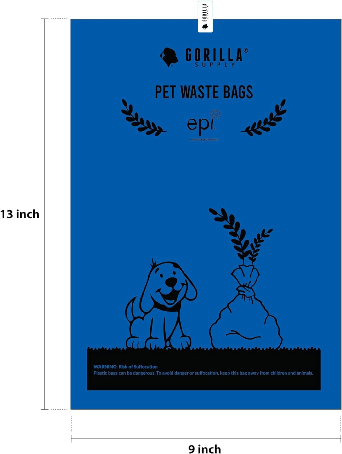 1000 Dog Poop Waste Bags with Dispenser and Leash Tie