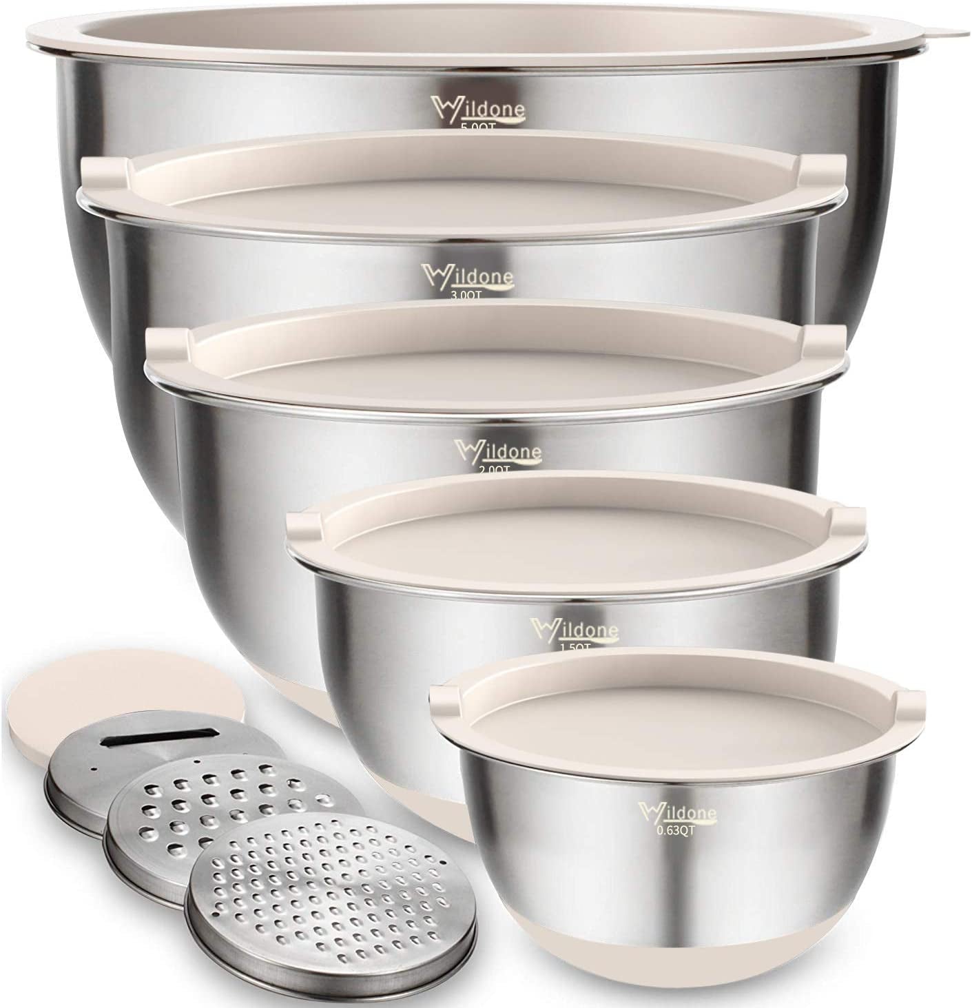 Mixing Bowls with Lids Set Stainless Steel