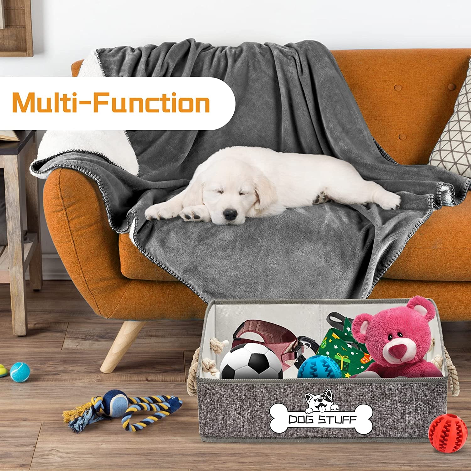 Collapsible Fabric Dog Toy Box 