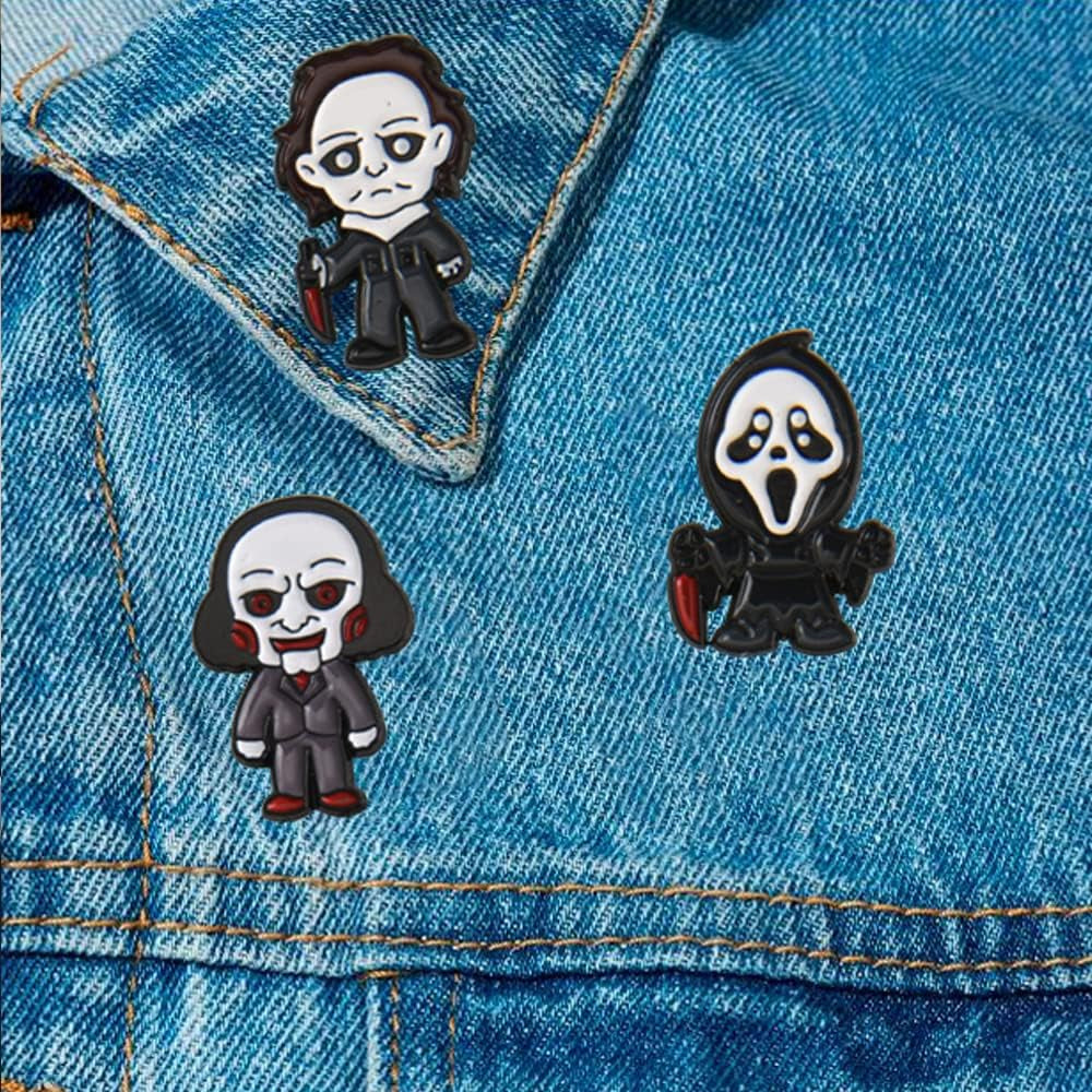 10 Pieces Cartoon Metal Brooch Women Cute Pins Backpacks Brooches for Birthday Gifts