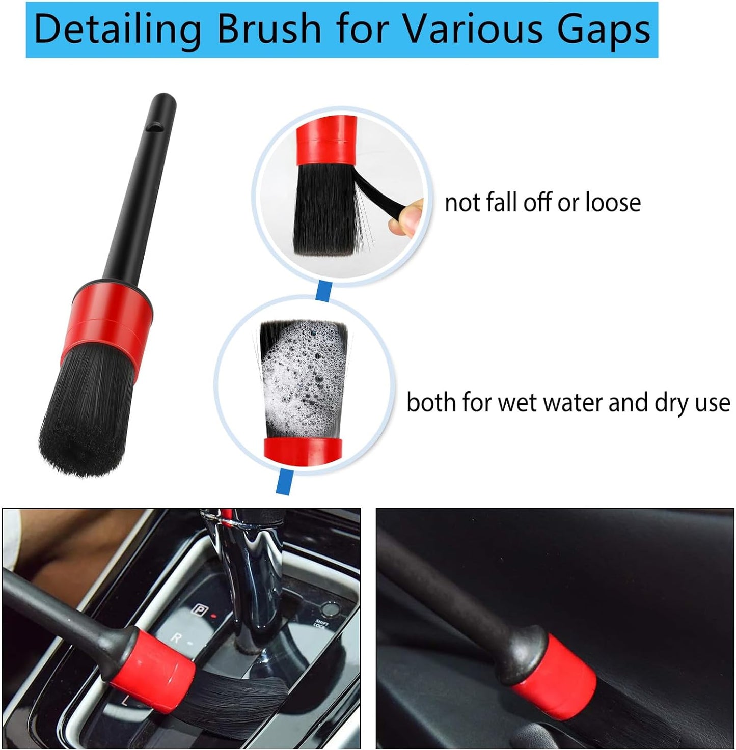 Car Detail Brush Cleaning Kit