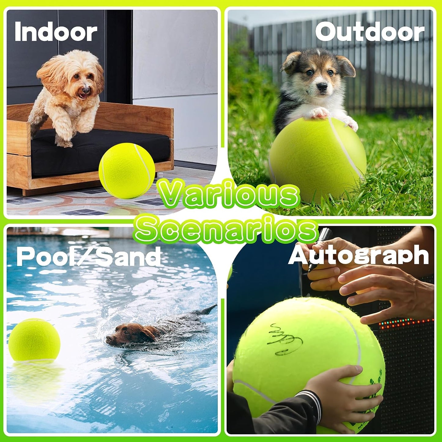 Giant 9.5" Dog Tennis Ball Large 