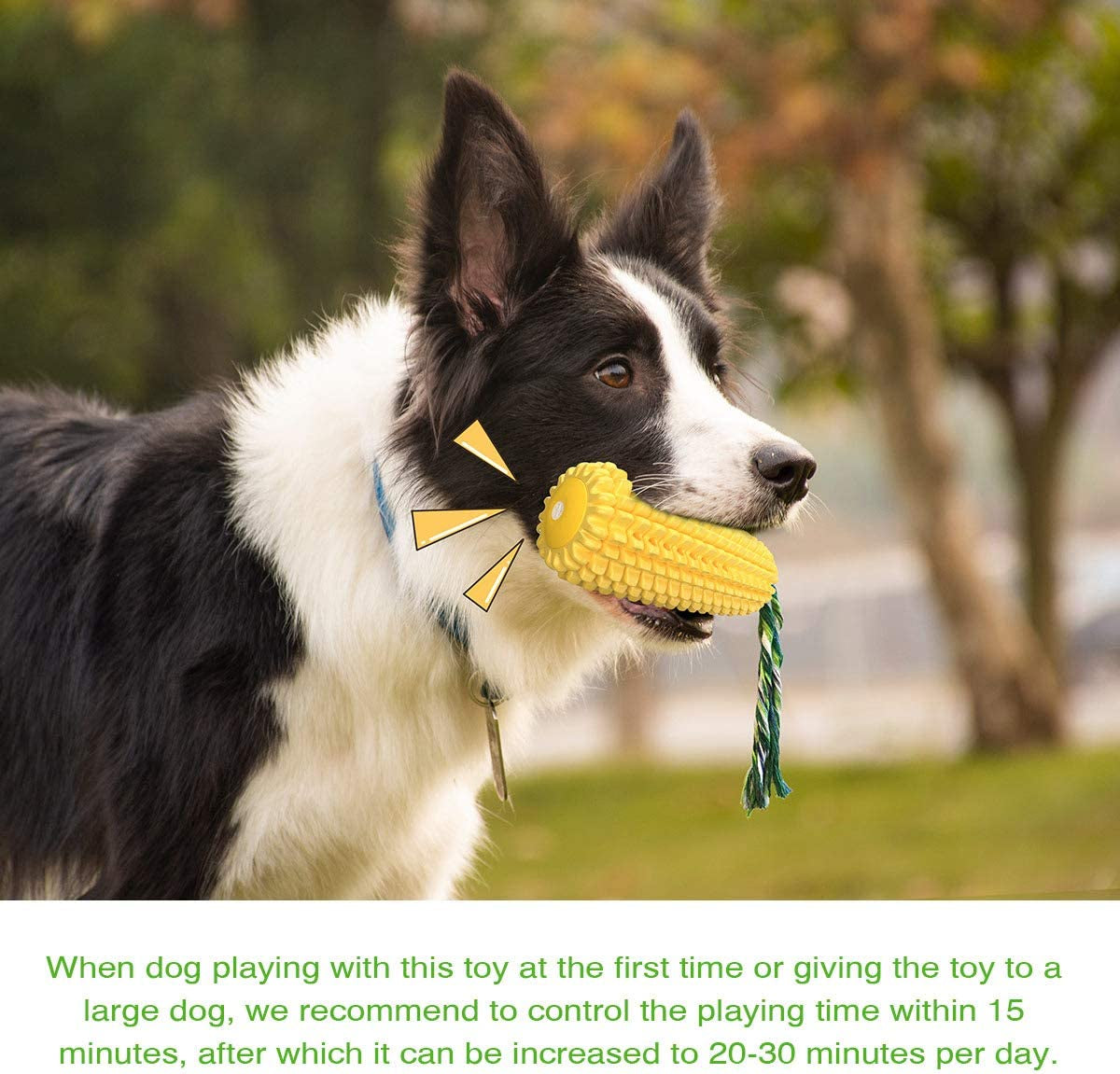 Dog Chew Toys for Aggressive Chewers, Indestructible Durable Squeaky Interactive Dog Toys, Puppy Teeth Chew Corn Stick Toy