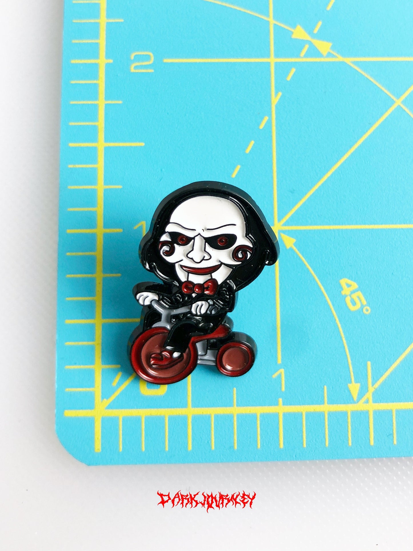 Jigsaw Saw Horror Pin Brooch