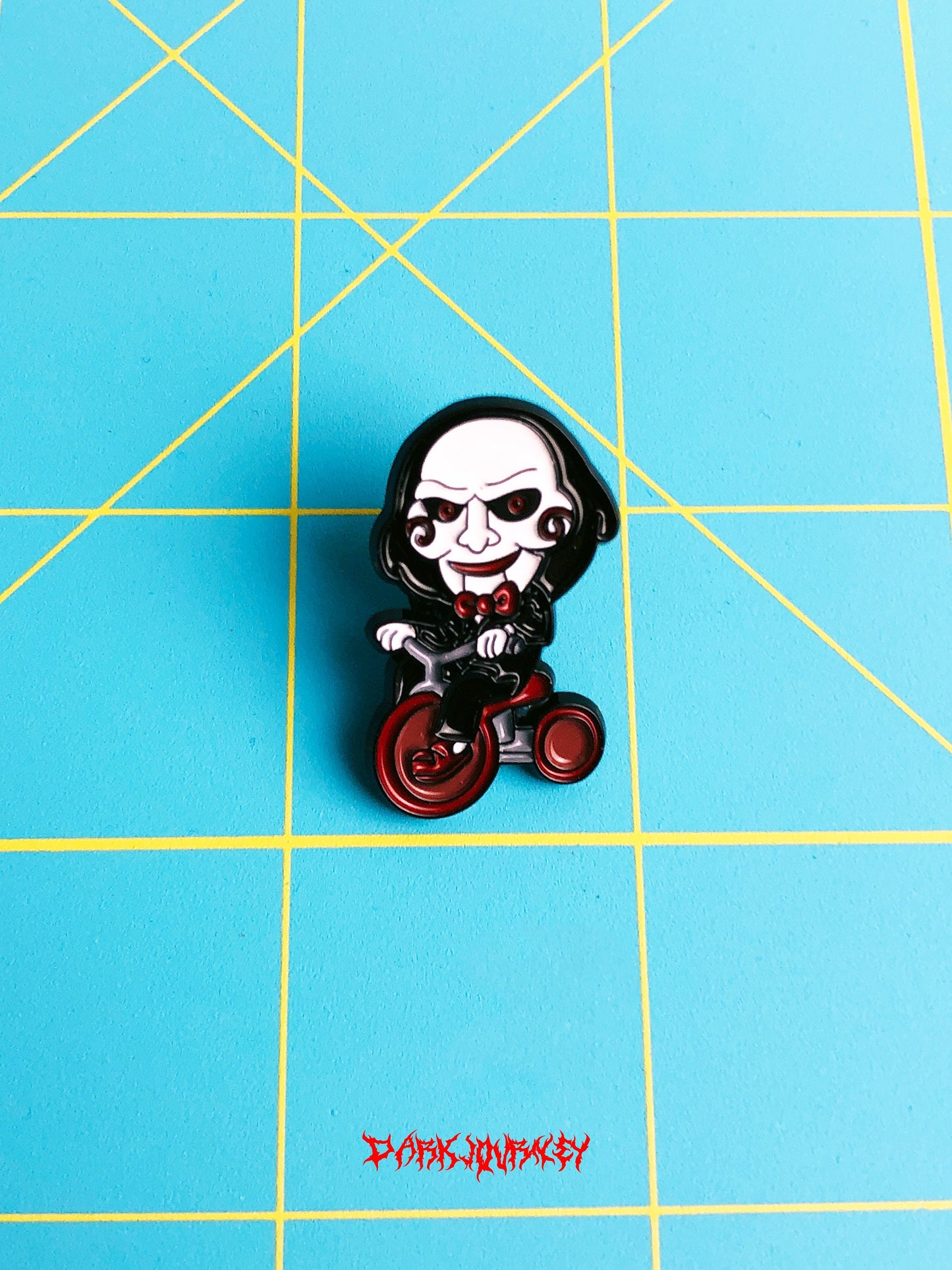 Jigsaw Saw Horror Pin Brooch